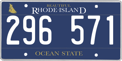 RI license plate 296571