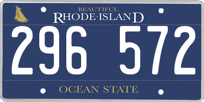 RI license plate 296572