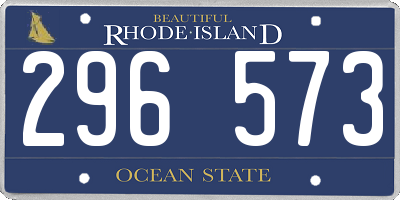 RI license plate 296573