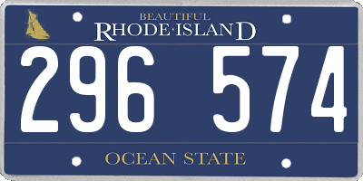 RI license plate 296574