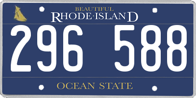 RI license plate 296588