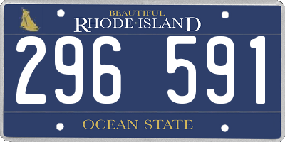 RI license plate 296591