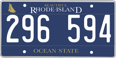 RI license plate 296594