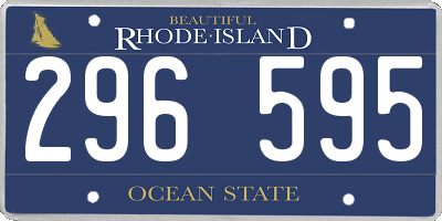 RI license plate 296595