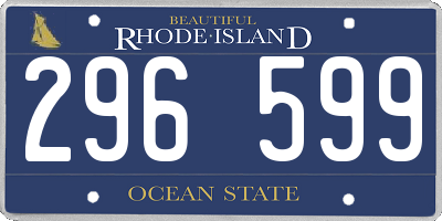 RI license plate 296599