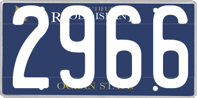 RI license plate 2966