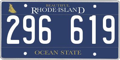 RI license plate 296619