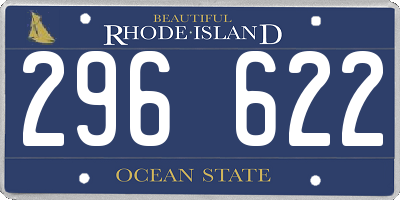 RI license plate 296622