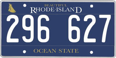 RI license plate 296627
