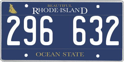 RI license plate 296632