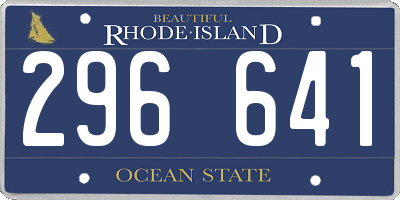 RI license plate 296641