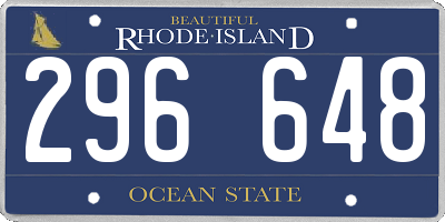 RI license plate 296648