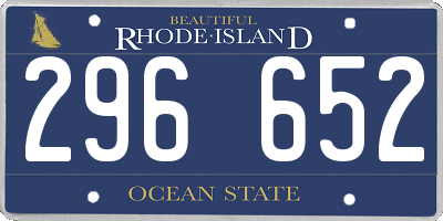 RI license plate 296652