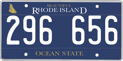 RI license plate 296656