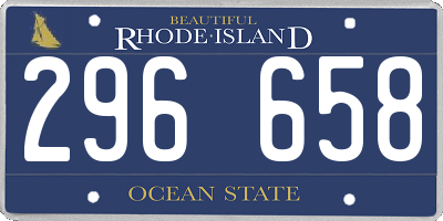 RI license plate 296658