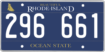 RI license plate 296661