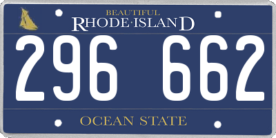 RI license plate 296662