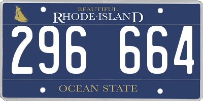 RI license plate 296664