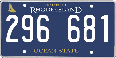 RI license plate 296681