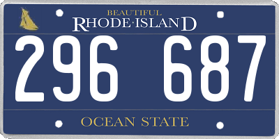 RI license plate 296687