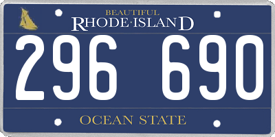 RI license plate 296690