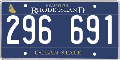 RI license plate 296691