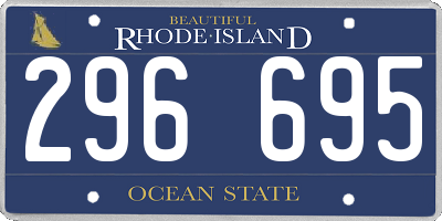 RI license plate 296695