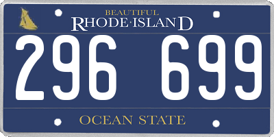 RI license plate 296699