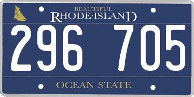 RI license plate 296705