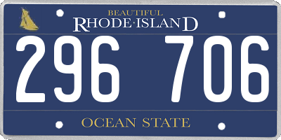 RI license plate 296706