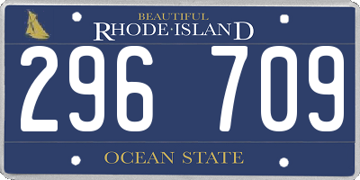 RI license plate 296709