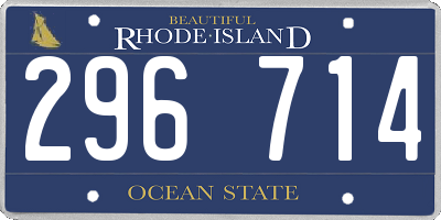 RI license plate 296714