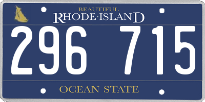 RI license plate 296715