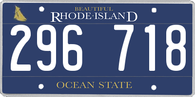 RI license plate 296718
