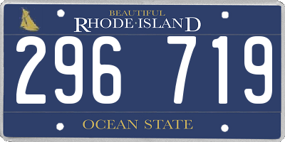 RI license plate 296719