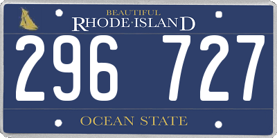 RI license plate 296727