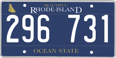 RI license plate 296731