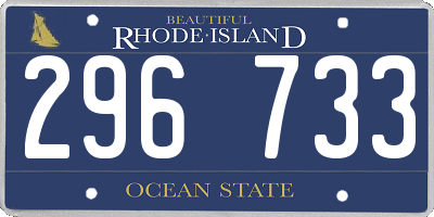 RI license plate 296733