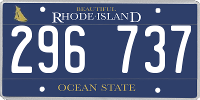 RI license plate 296737