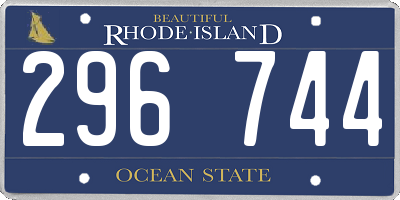 RI license plate 296744