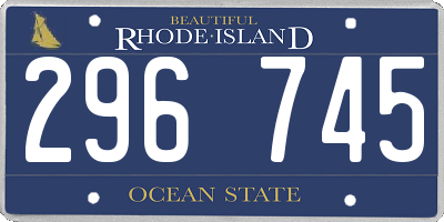 RI license plate 296745