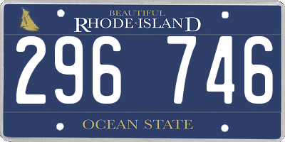 RI license plate 296746