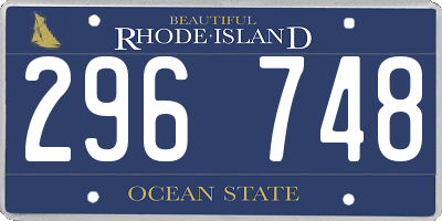 RI license plate 296748