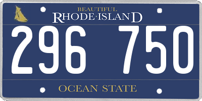 RI license plate 296750
