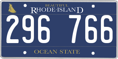 RI license plate 296766