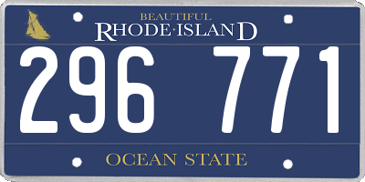 RI license plate 296771
