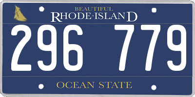 RI license plate 296779
