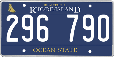 RI license plate 296790