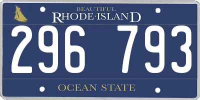 RI license plate 296793