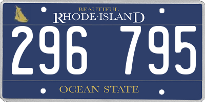RI license plate 296795